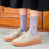 New Candy Colored Flower Embroidered Pile Socks Women Cotton Socks