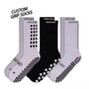 Wholesale Grip Socks for Men Custom Logo Anti-Slip Outdoor Adult Soccer Football Socks
