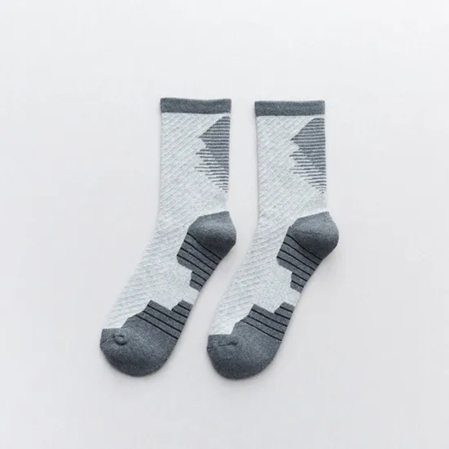 High Quality Geometric Pattern Winter Thick Warm Socks for Men MID Tube Crew Towel Terry Foot Sports Socks Cotton Socks