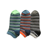 Summer Anti Bacterial Mens Colorful Short Basic Casual Breathable Cool Cotton Stripe Trainer Liner Socks