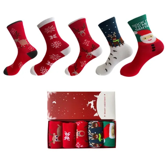 Wholesale/Customized Full Printing Merry Christmas Socks Snow Man Socks MID-Tube Autumn-Winter Socks