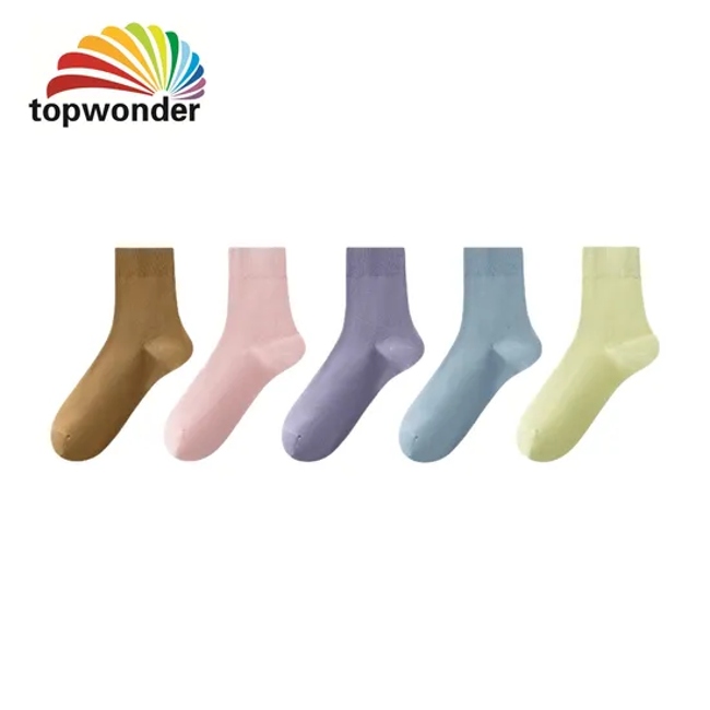 Wholesale and Customize All Sorts of Solid Single Color Sock, Knee High Sock, Cotton Sock, Women′s Sock in Many Colors, Sizes, Designs and Material