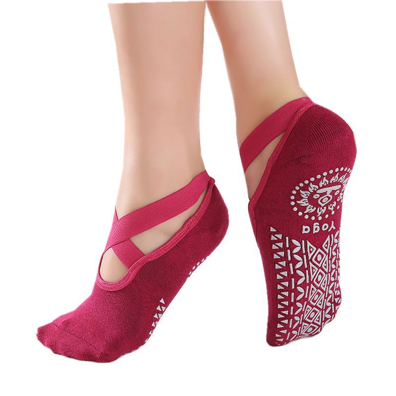 new product release Bandage Yoga Pilates Socks for Women Ballet Dance Cotton Socks Anti-slip Woman Sport Sock Gym Workout 