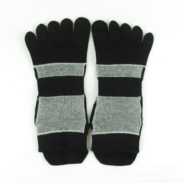 freshly launched Men's Cotton Running Five-Finger Socks Foot Dispensing Anti-slip Shock Absorption Sweat-absorbing Thickened 