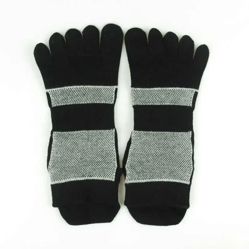 freshly launched Men's Cotton Running Five-Finger Socks Foot Dispensing Anti-slip Shock Absorption Sweat-absorbing Thickened 