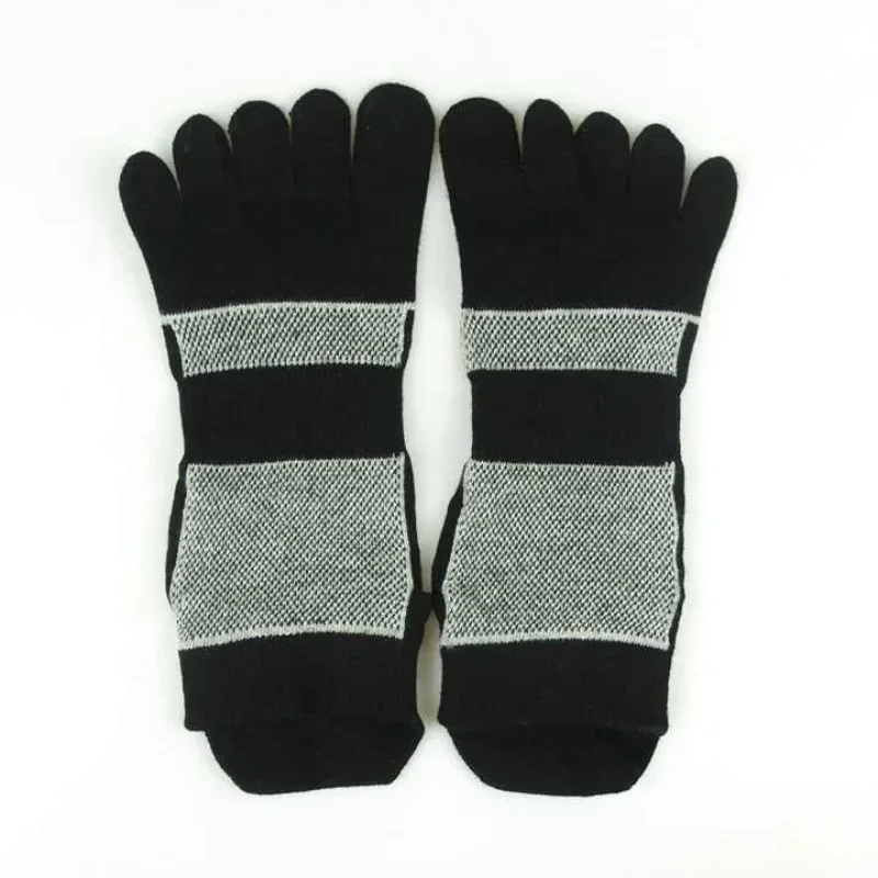 freshly launched Men's Cotton Running Five-Finger Socks Foot Dispensing Anti-slip Shock Absorption Sweat-absorbing Thickened 