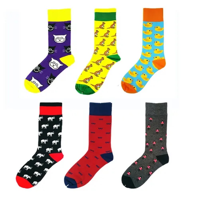 Customs Design Men Happy Cotton Socks Manufacturer