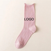 AI-MICH OEM Manufacture Low Cotton Packaging Jacquard Embroidery Print Knitted Crew Ankle Sport Socks