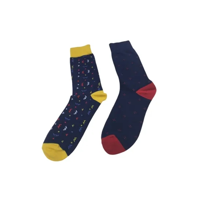 Antibacterial Soft Breathable High Elastic Cotton Colorful Camo Block Stripe Men Ankle Crew Socks