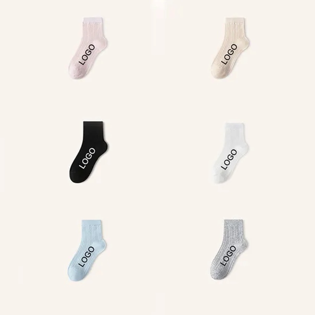 Wholesale Customized Logo Unisex Crew Socks Spring Summer Casual Short Casual Socks for Women and Men