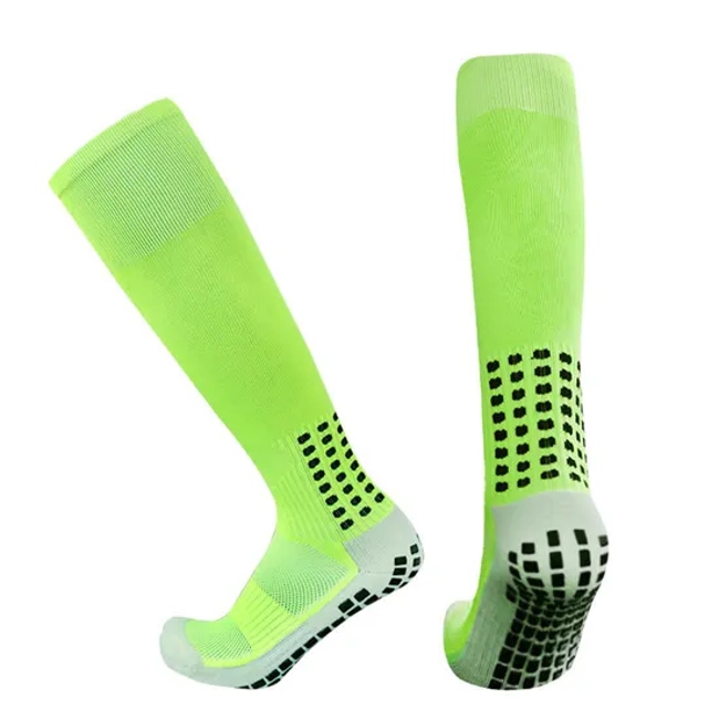 Breathable High Quality Unisex Knee High Compression Football Grip Socks Custom Logo Sport Soccer Socks
