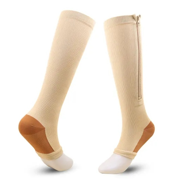 Compression Zipper Socks, Long Calf Compression Socks