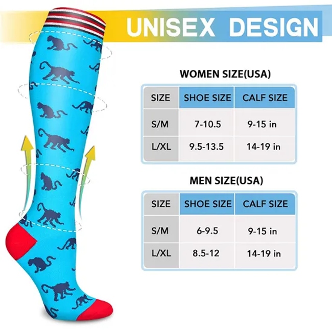 Professional Compression Socks Custom Medical Running Compression 20-30mmhg Socks