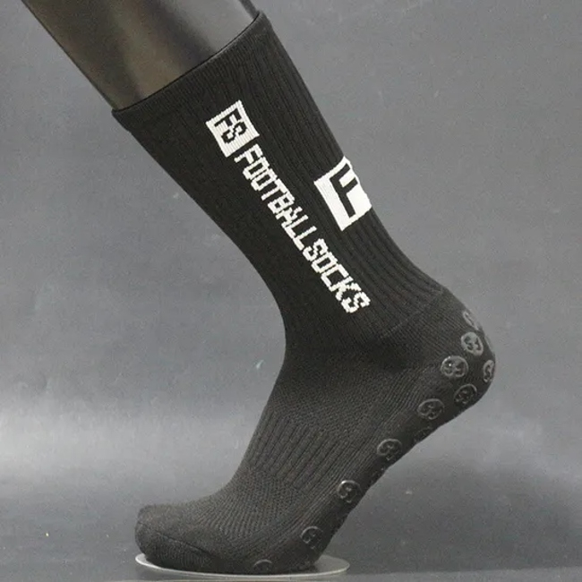 Custom Made Terry Bottom Compression Socks Athletic Anti-Slip Grip Football Socks Short Sports Soccer Socks