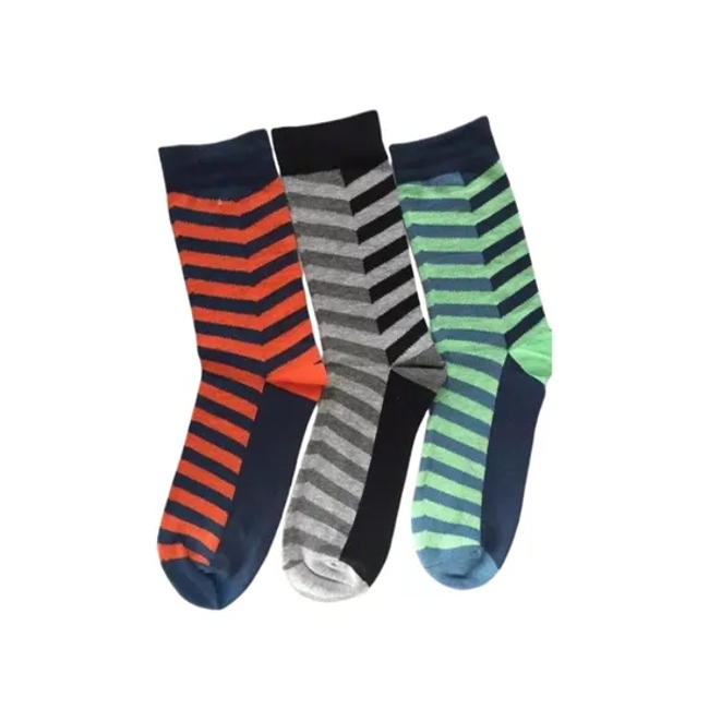 Antibacterial Soft Breathable High Elastic Cotton Colorful Aop Happy Design Men Ankle Crew Socks