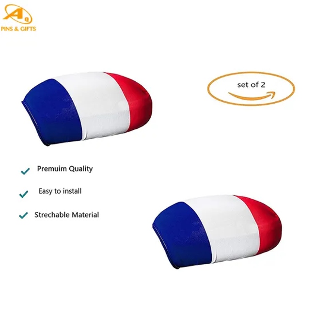 Outdoor Aluminum Custom Logo Pole Car Mirror Socks Teardrop Feather Flying Beach Flag Banner Car Mirror Socks