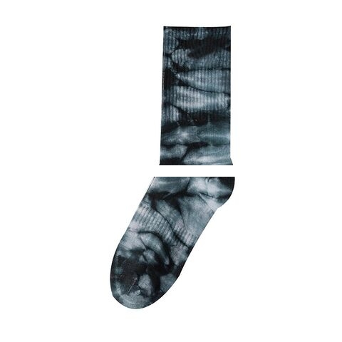 Custom Brand Men s Tie Dye Cotton Socks Knitted High Crew One Size Fits All for Summer Sports Logo on Cuff