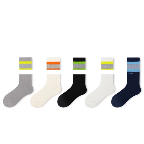High Reflective Cycling Running Sports Socks Night Safety Compression Athletic Socks for Running Cycling Basketball Hiking Crew