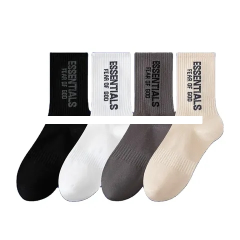 Wholesale men women custom logo cotton socks new fashion plain color crew socks for the business socks