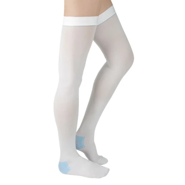 Medical White Gradient Close Toe Compression Socks