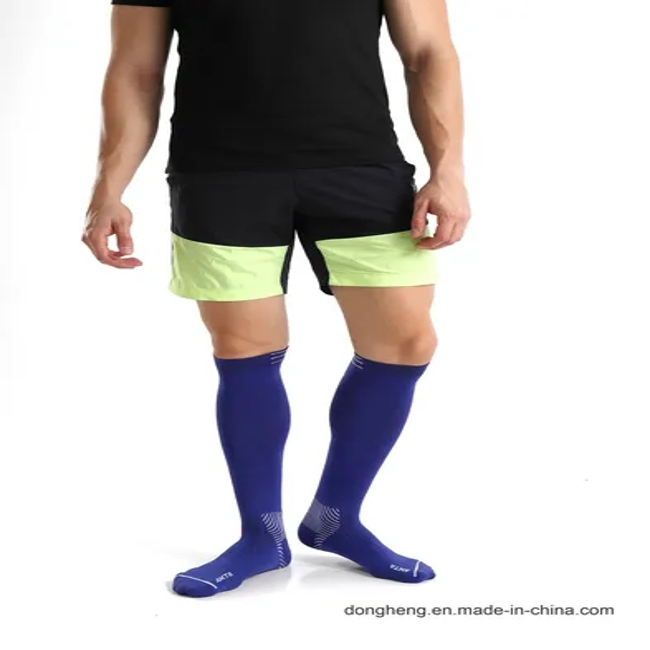 Cotton Compression Graduated Support Knee-High Purple Jacquard Socks for Men&Women