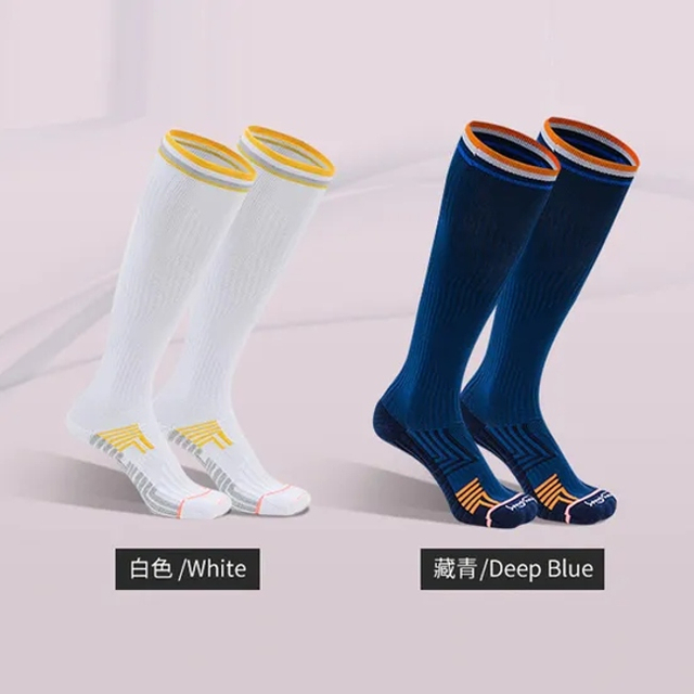 Custom Logo Cotton Compression Antislip Knee High Athletic Socks Football Tennis Golf Women Sport Sock