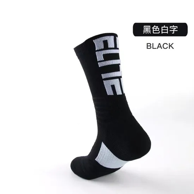 Customized MID Tube Professional Men′s Sports Round Neck Socks for Fitness, Basketball, Running, Breathable Compression Socks