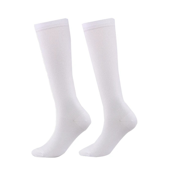 Running Cycling Horse Riding Unisex Nylon Athletic Compression Knee High Grip Socks