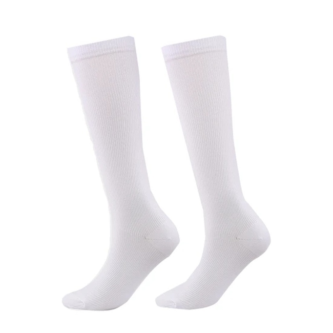 Running Cycling Horse Riding Unisex Nylon Athletic Compression Knee High Grip Socks