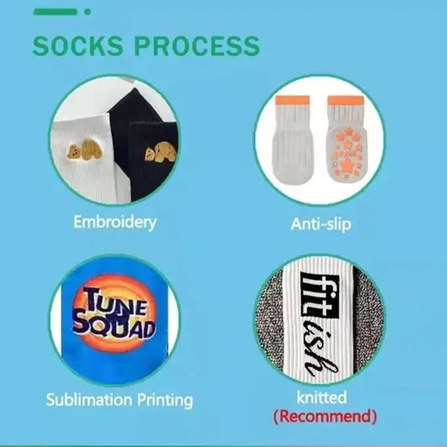 High Quality Crew Fashion Grip Embroidery Print Compression Logo Wholesale Custom Socks