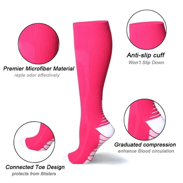 Brothock Medical Compression Stockings Explosive Sport Soccer Socks Non-Slip Outdoor Cycling Presure Elasticity Running Socks