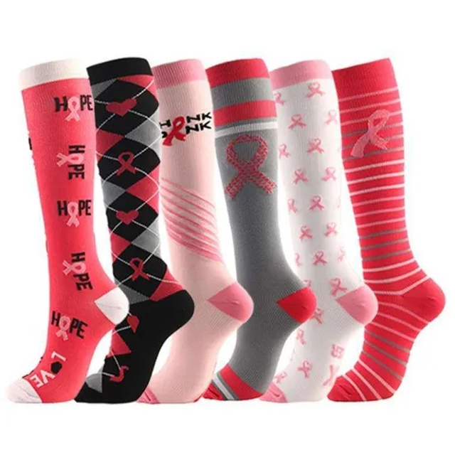 Wholesale 20-30mmhg Running Sport Socks Men Women Athletic Stocking Knee High Nurse Compression Socks