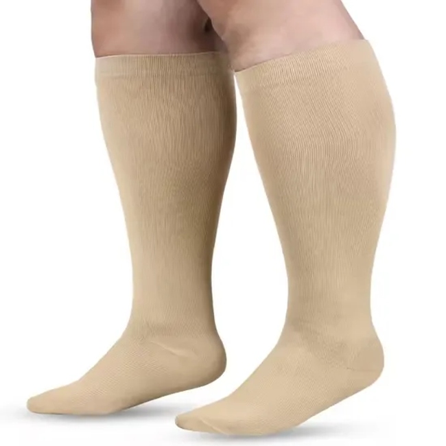 Compression Socks 6XL for Plus Size Ankles and Extra Wide Calf - Bulk Knee High Socks with 20-30mmhg