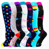 Running Sports Athletic Nurse Spot Graduated Medical Custom 20-30mmhg Knee High Funny Unisex Compression Socks