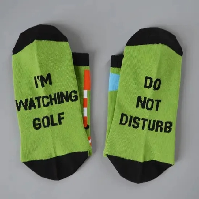 Mens Funny Cotton Crazy Socks Novelty Crew Compression Running Golf Socks