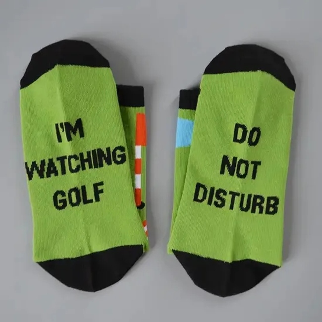 Mens Funny Cotton Crazy Socks Novelty Crew Compression Running Golf Socks
