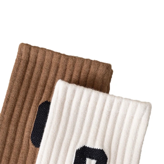 Autumn Women Casual Cotton Socks Knitted Big G Letter Casual Sports Athletic Socks