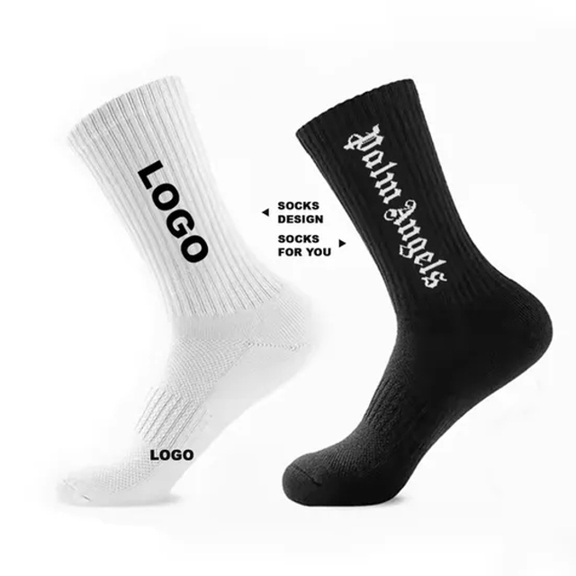 Design Your Own Logo Sports Socks Customized Cotton Crew Athletic Sport Sock