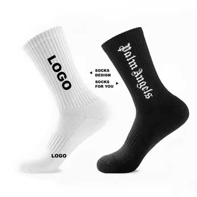 Design Your Own Logo Sports Socks Customized Cotton Crew Athletic Sport Sock