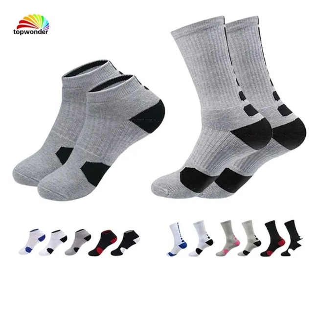 Customize All Sorts of Dry-Fit Basketball Football Running Cycling Sports Sock with Cushion Bottom and Good Sweat Absorbing