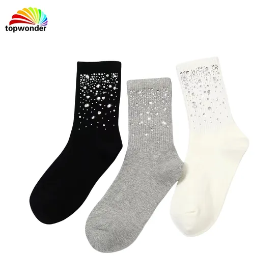 Customize and Wholesale Stripe Cotton Crew Stone Sock in Many Colors and Sizes