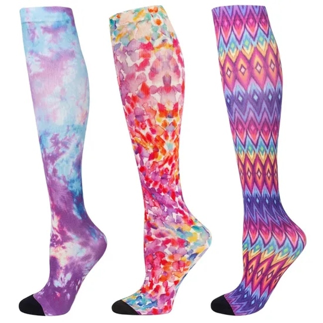 Wholesale Custom Cotton Print Fashion Designer Compression Running Sport Socks