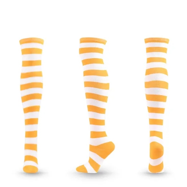 Striped Stockings Over Knee Thigh High Socks Anime Preppy Socks Multi Color