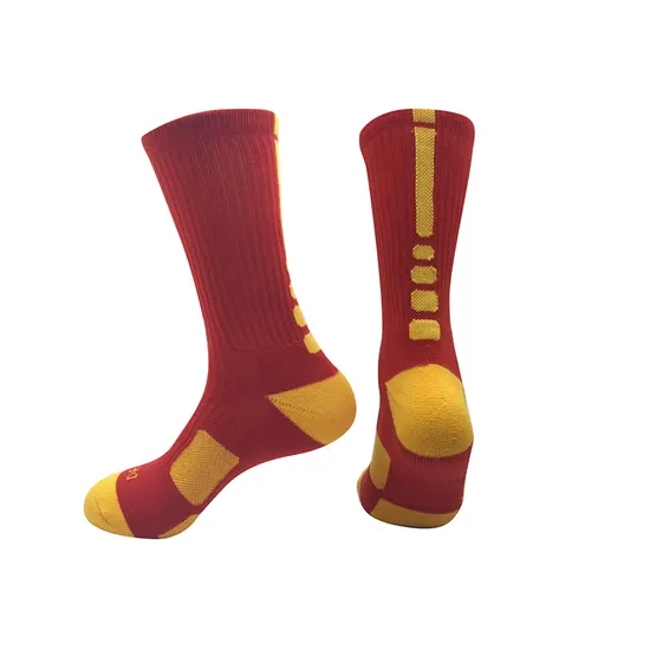 151-304# Non-Slip MID-Calf Basketball Training Socks for Adults