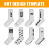 Anti Slip Cotton Solid Color Premium Knitted Custom Crew Sports Socks