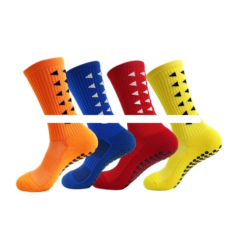 New Arrive Top Quality Man Sports Workout Fitness Socks Professional Football Soccer Rugby Anti slip Grip Crew Socks Low MOQ OEM