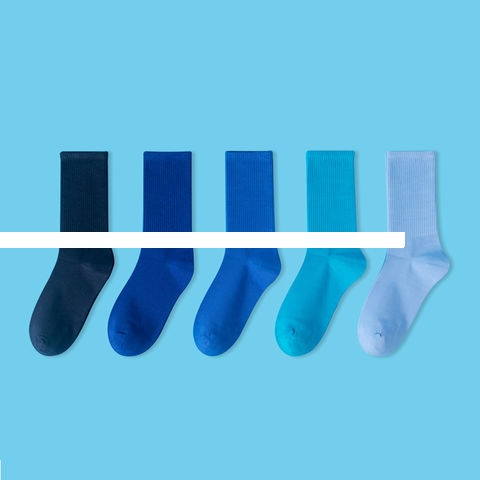 Autumn Absorb Sweat Breathable Pure Cotton Knitting Women s Socks Custom Logo Colour Crew Socks For Unisex