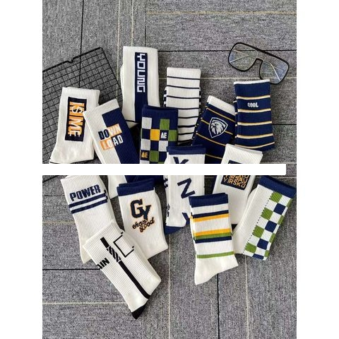 Wholesale Funny women girl fashion crew cotton design socks