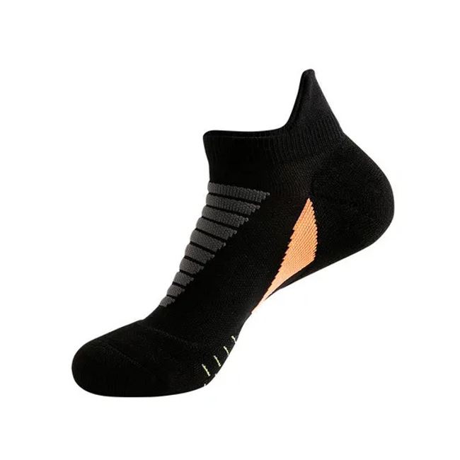 Men Cotton Logo Custom Sports Running Ankle Compression Athletic Socks