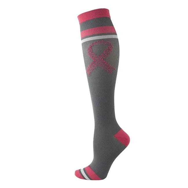 Fantastic Knee High Comfortable Compression Socks Wholesale Unisex Athletic Funny Pattern Anti-Slip Socks